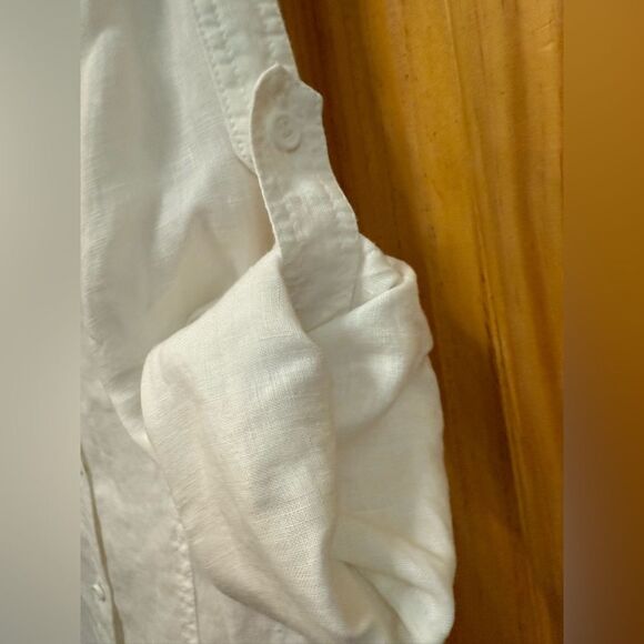 Liz Claiborne size L white button down blouse - Picture 3 of 10